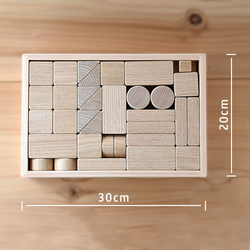 くりの木の積み木/木箱サイズ