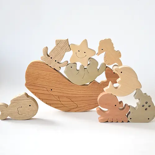 ゆらゆら積み木【クジラと海のなかま】｜KURABOKKO