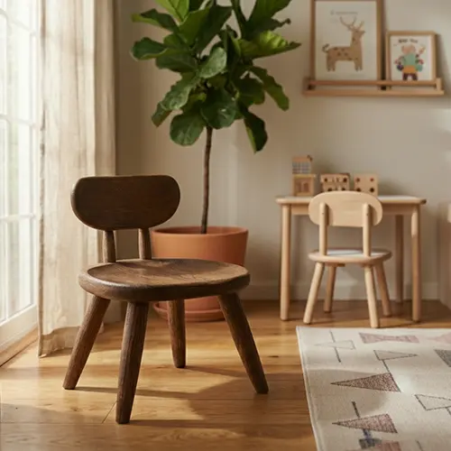 イスっこ・ブラウン 蛍木工｜木のおもちゃ KURABOKKO