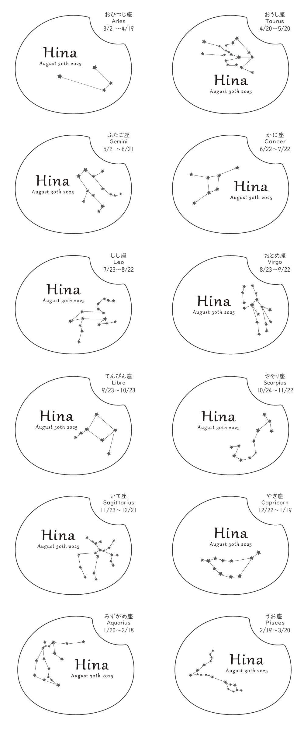 星座一覧