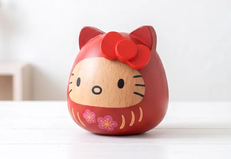 ハローキティ 木製だるま