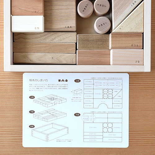 寄木の積木(木箱入り) オークヴィレッジ｜木のおもちゃ KURABOKKO