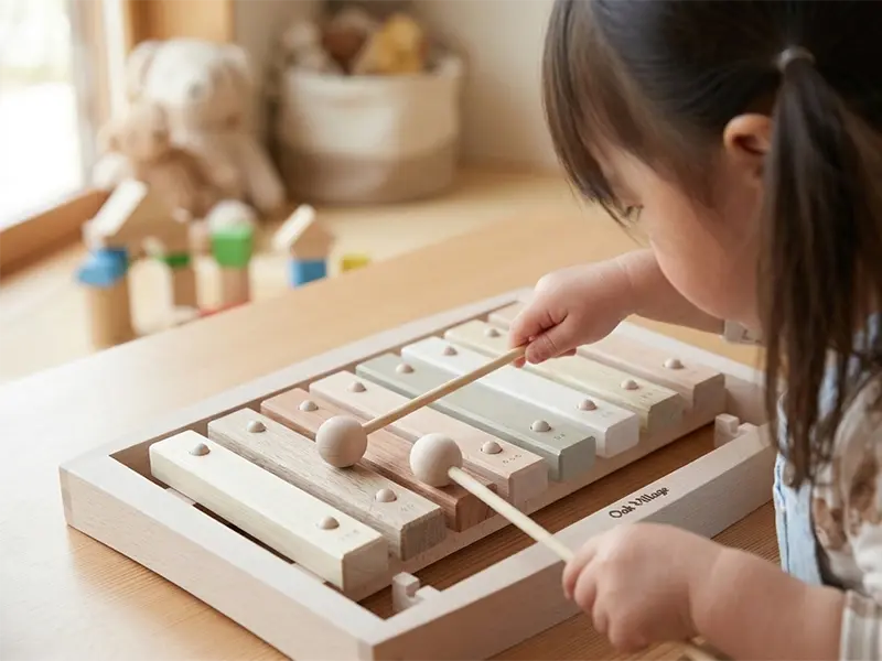 音が出る木のおもちゃ