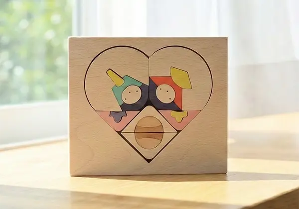 小黒三郎 ハートびな｜組木の雛人形・木製ひな人形 桃の節句