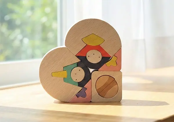 小黒三郎 ハートびな｜組木の雛人形・木製ひな人形 桃の節句