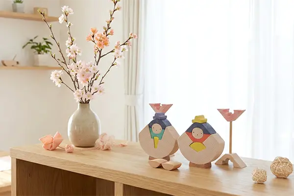 小黒三郎 ハートびな｜組木の雛人形・木製ひな人形 桃の節句