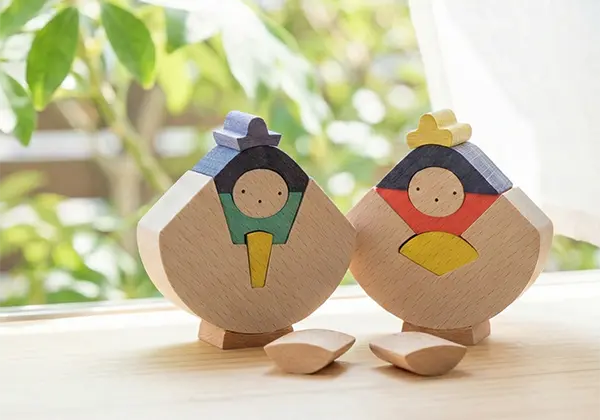 小黒三郎 ハートびな｜組木の雛人形・木製ひな人形 桃の節句