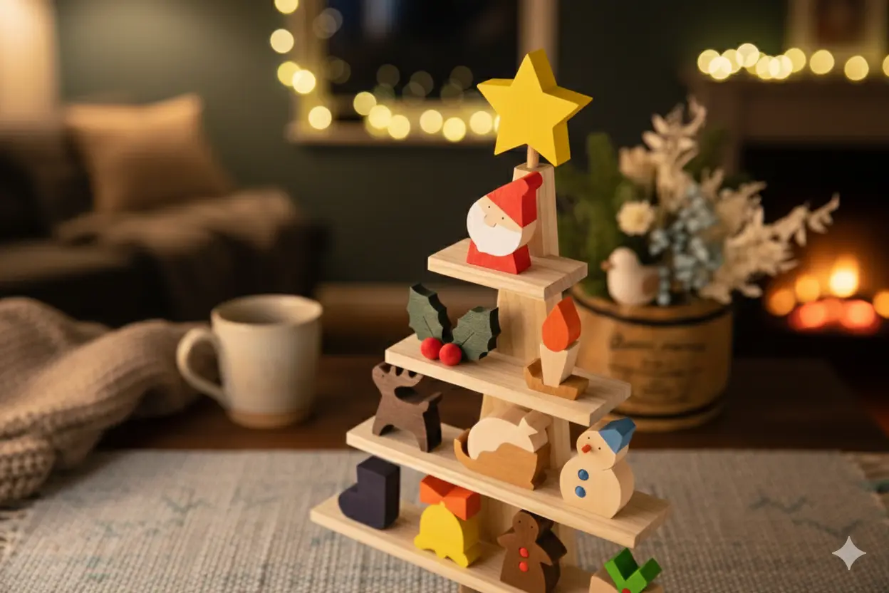 ステージツリー・クリスマス【ナチュラル】 森林工芸館｜木のおもちゃ