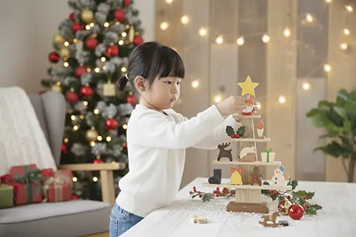 ステージツリー・クリスマス【ナチュラル】 森林工芸館｜木のおもちゃ