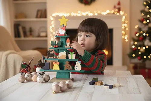 ステージツリー・クリスマス【グリーン】 森林工芸館｜木のおもちゃ