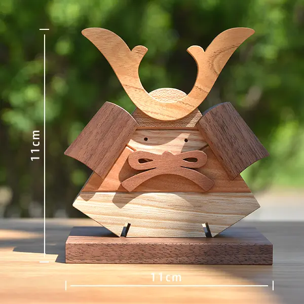 鎧かぶと 木製 五月人形｜端午の節句に飾るコンパクト鎧飾り｜森林工芸館