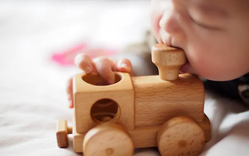 なめても安全な塗料（木のおもちゃ）