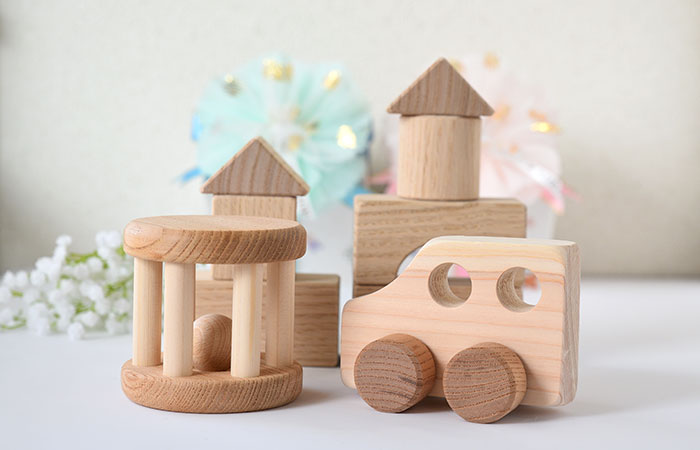 出産祝い木のおもちゃ3点セット